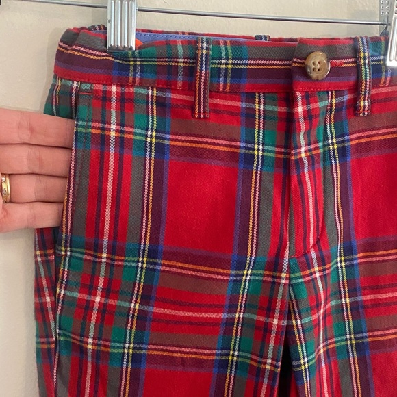 Brown Bowne & Co Tybee Tartan Palmetto Red Christmas Plaid Print Pants Boys Sz 4 - Picture 3 of 8